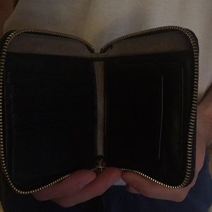 Black leather wallet